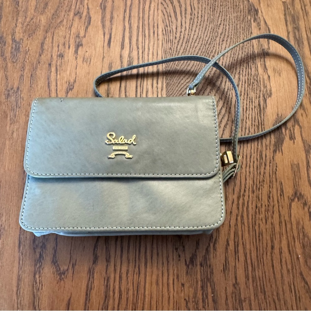 Elegant luxury Salad By AW 1929‎ soft Crossbody Bag light green Vintage